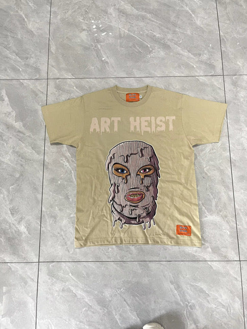 Tan Blank Easel Art Heist Tee