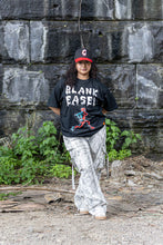 Load image into Gallery viewer, Blank Easel Puff Runner Tee Black (Red &amp; Blue)
