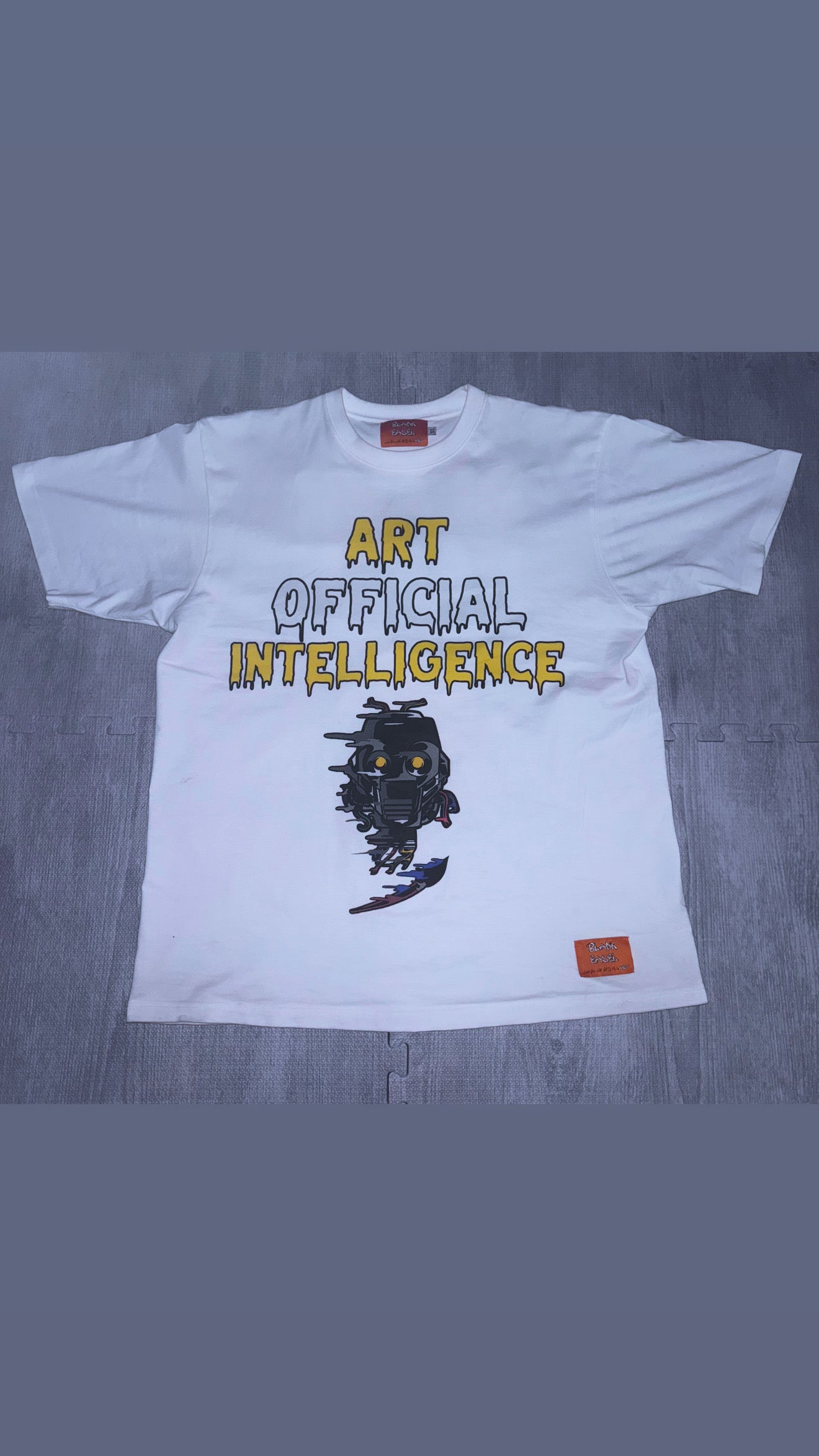 Blank Easel 3D Puff “Art Official Intelligence “ Tee (White)