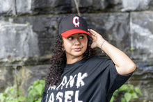 Load image into Gallery viewer, Blank Easel Black &amp; Red Embroidered Baseball Cap
