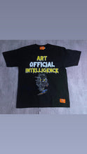 Load image into Gallery viewer, Blank Easel 3D Puff “Art Official Intelligence “ Tee (Black)
