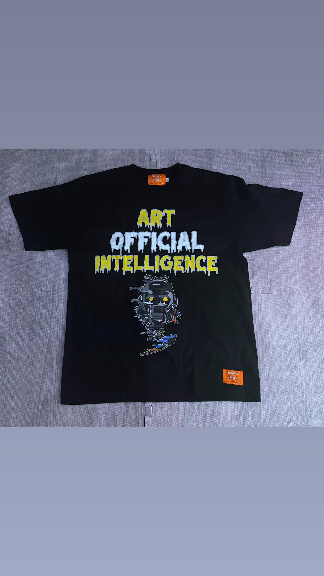 Blank Easel 3D Puff “Art Official Intelligence “ Tee (Black)