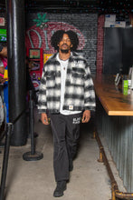 Load image into Gallery viewer, Black and White Checkered Wool Flannel
