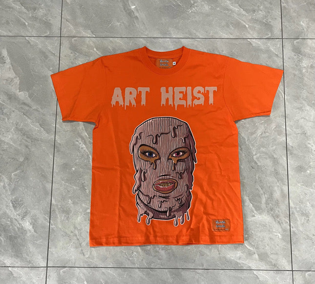 Orange Blank Easel Art Heist Tee