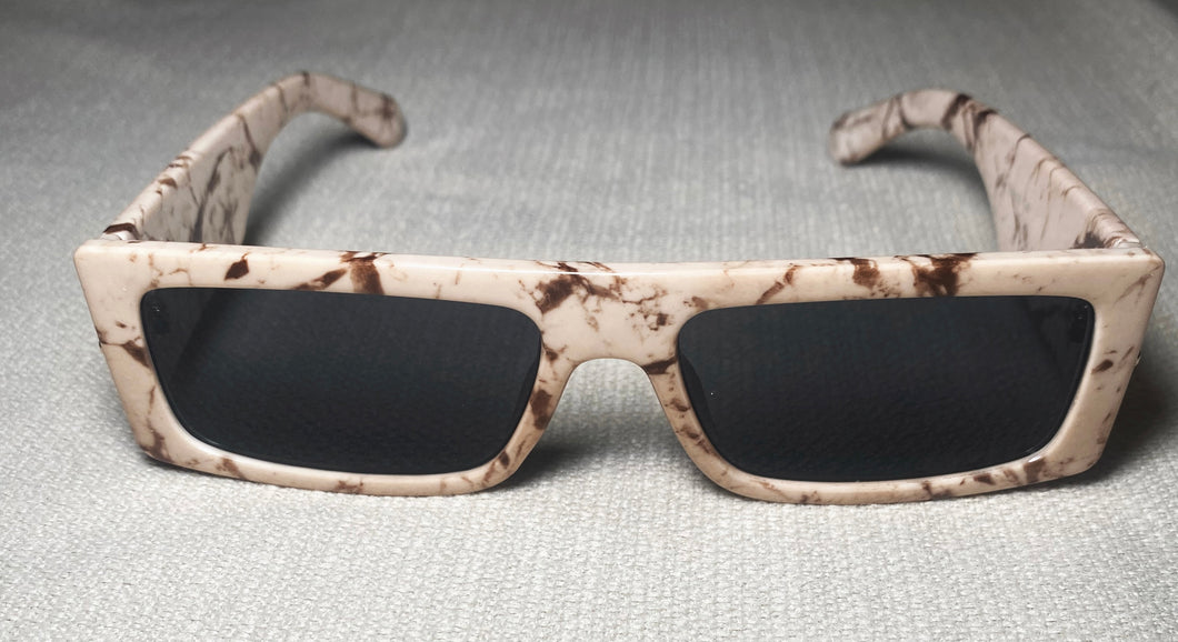 Blank Easel Brown Marble Sunglasses