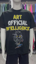 Load and play video in Gallery viewer, Blank Easel 3D Puff “Art Official Intelligence “ Tee (Black)
